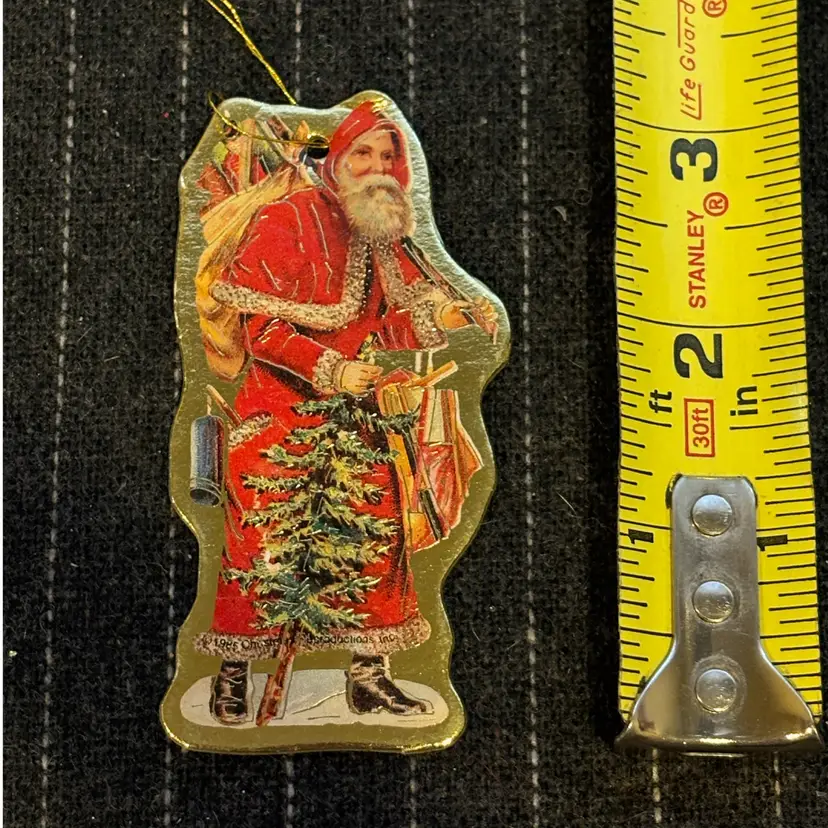 1985 Vintage Victorian-style Die-Cut Cardboard Ornament RANDOMLY CHOSEN