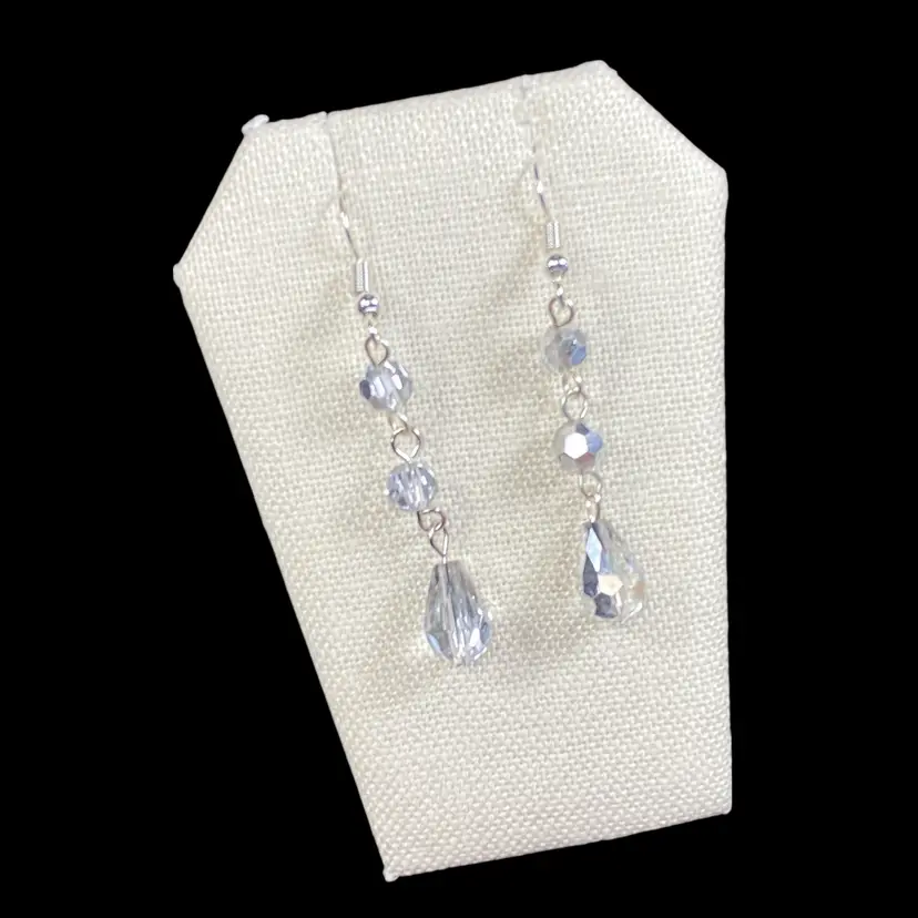 Avante Jewelry Earrings Metallic Silver Teardrop Dangle Silver Plated