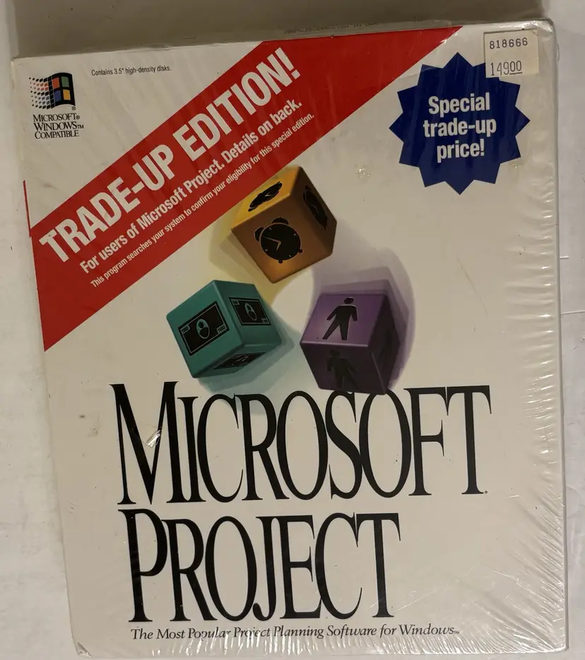 Microsoft Project Trade-Up Edition Vintage Software Windows  Sealed New