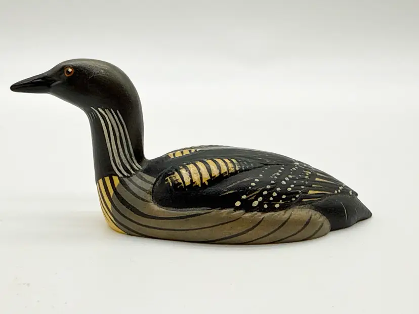 Anri Italy ARCTIC LOON Wildlife Collection Hand Crafted Duck Decoy
