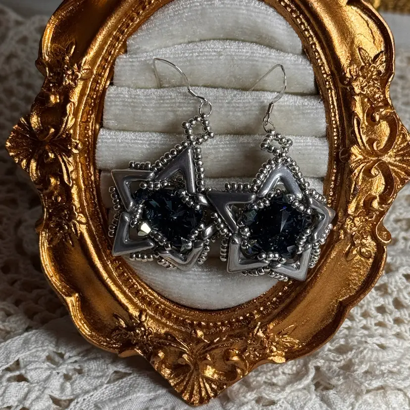 Beaded Star Earrings