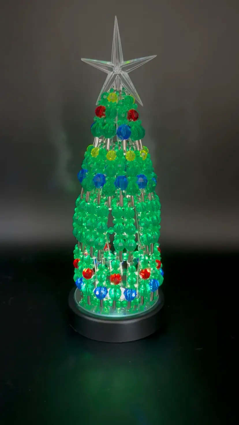Green Beaded Safety Pin Christmas Tree 🎄 10” (Including The Star)