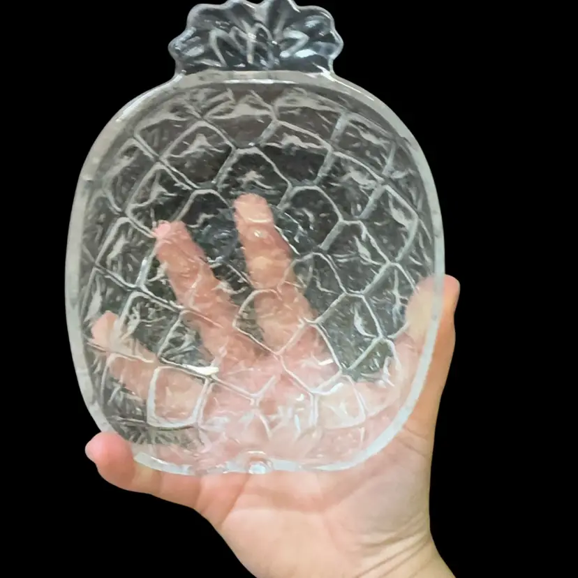 Italian Clear Glass Trinket Dish