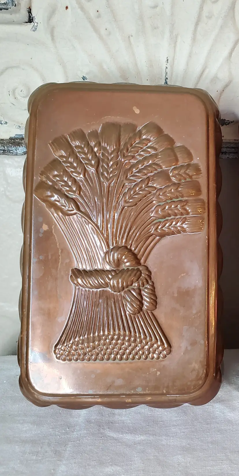 Wheat Rectangle Copper Mold Wall Decor