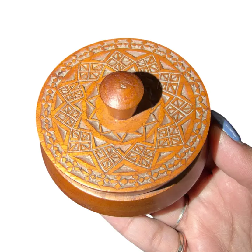 Small Handcarved Yugoslavian Wood Box