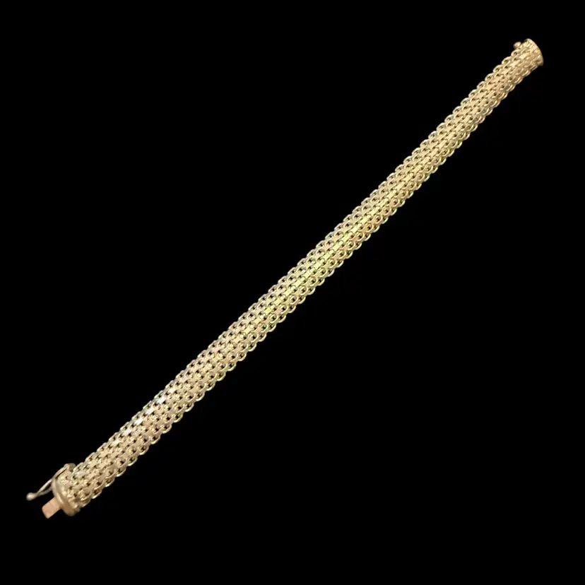 Italian Sterling Silver .925 Mesh Bracelet 8”