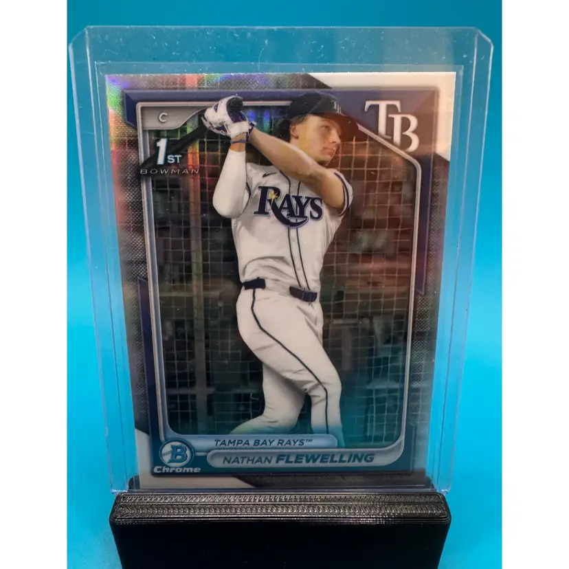 Nathan Flewelling 1st Bowman Chrome Refractor Tampa Bay Rays