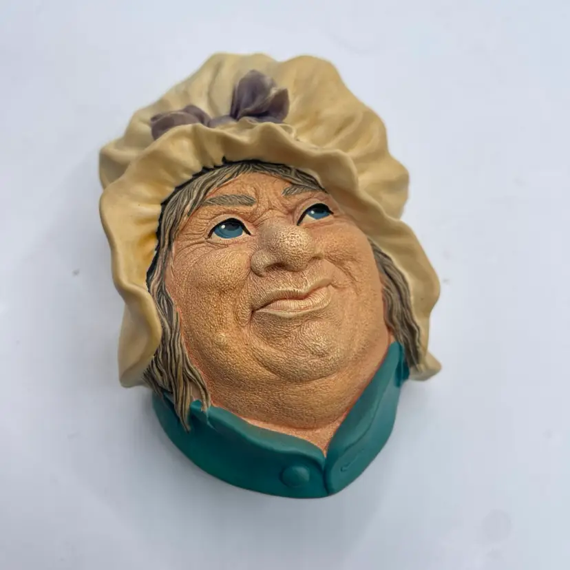Bossons Congleton Head Chalkware Wall Hanging Woman Head Sarah Gamp