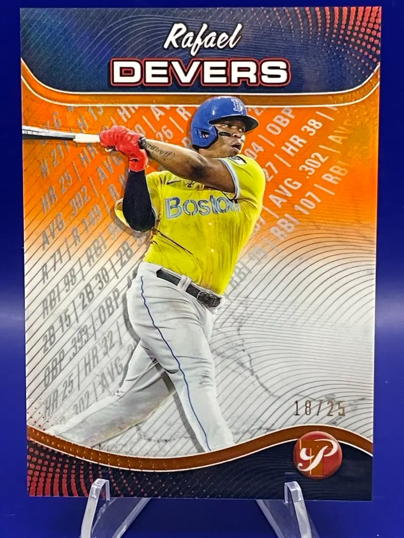 Rafael Devers /25 2024 Topps Pristine Pristine Production Orange Variant Boston Red Sox