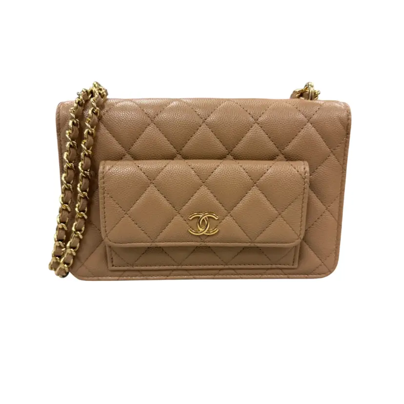 Chanel Caviar Pocket Twins Wallet on Chain