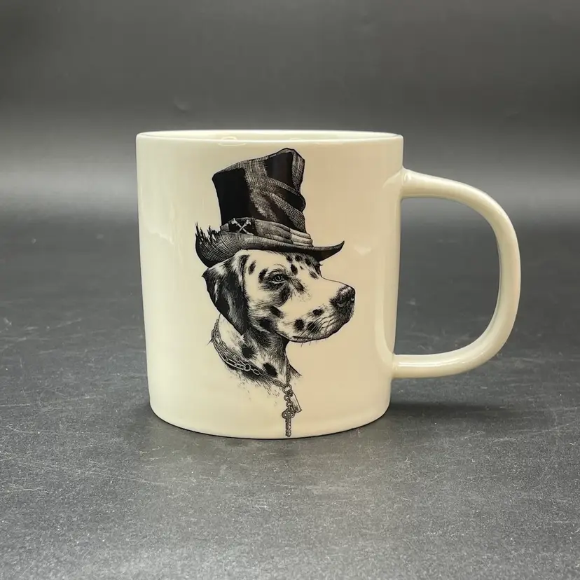 Dalmatian Dog in Top Hat Coffee Mug Cup Williams Sonoma Rory Dobner Drinkware