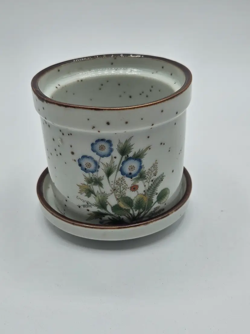 Takahashi Small Floral Planter Speckled, Japan