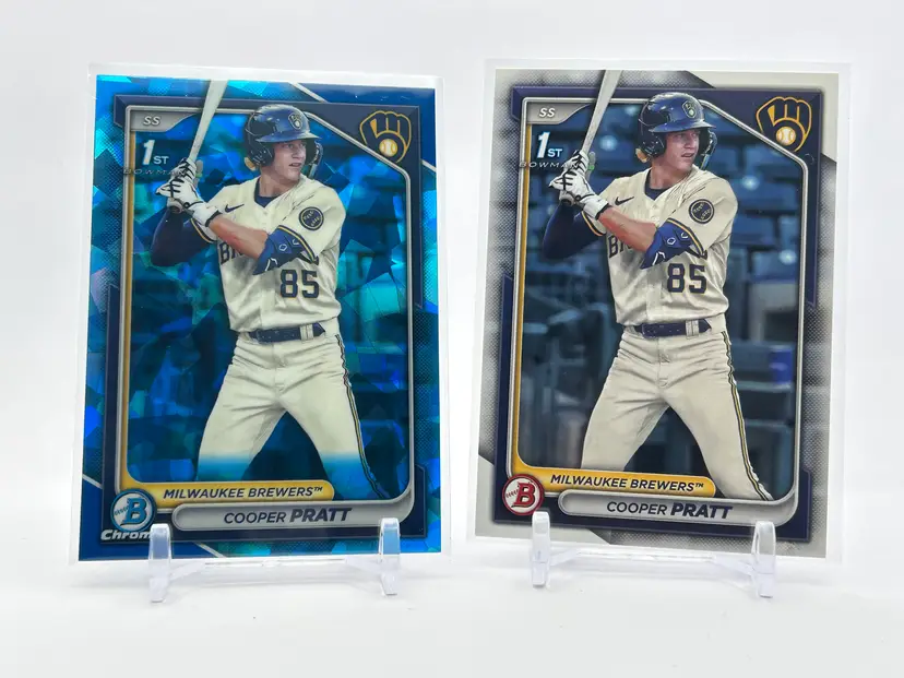 BC24 - Cooper Pratt Bowman lot - Sapphire 1st & Paper 1st - Milwaukee Brewers