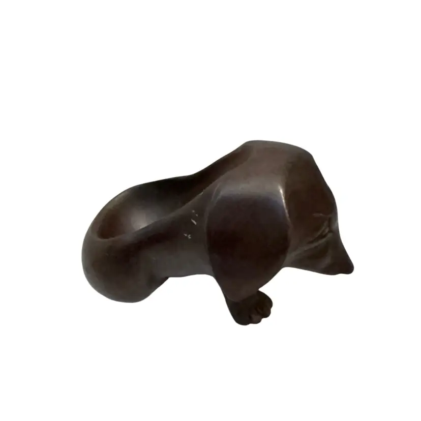 4” Bronze Toned Metal Dachshund Pipe Holder