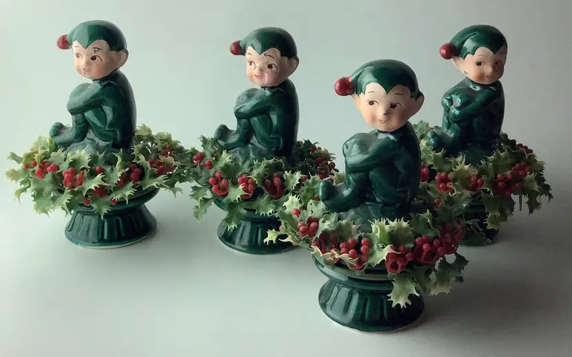 Vintage Inarco Christmas Elves 1950s