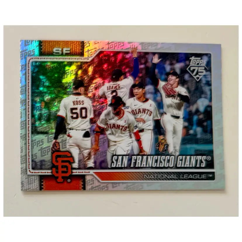 San Francisco Giants Team Card Topps Logo Foil