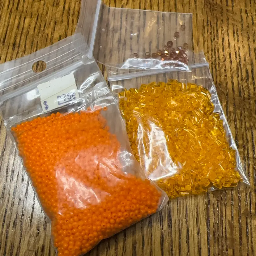 Lot Of Orange Beads