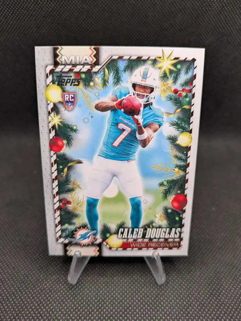 Caleb Douglas 2026 Topps Holiday Football Rookie (RC) #166 - Miami Dolphins