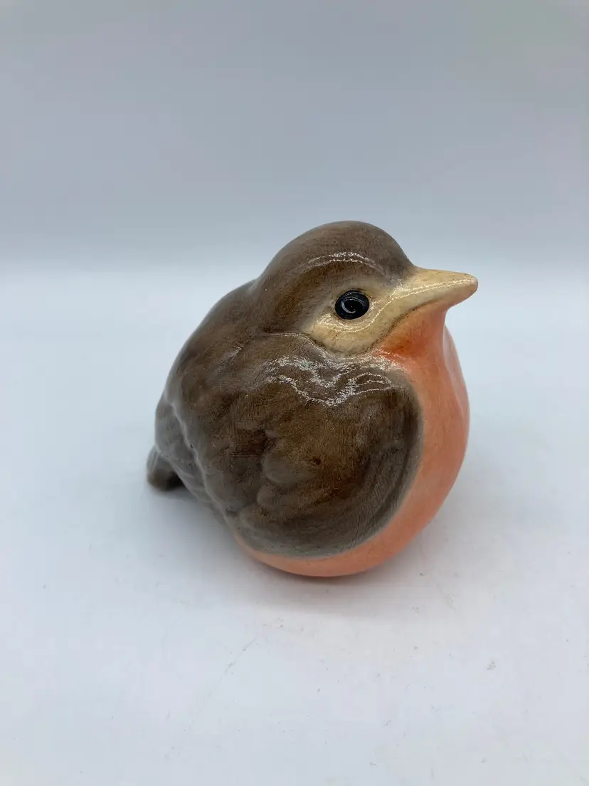 Fat Ceramic Robin Bird