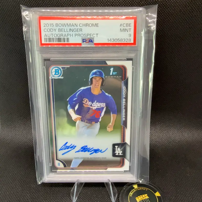 Cody Bellinger 2015 Bowman Chrome Auto PSA 9 Los Angeles Dodgers / Yankees / Cubs
