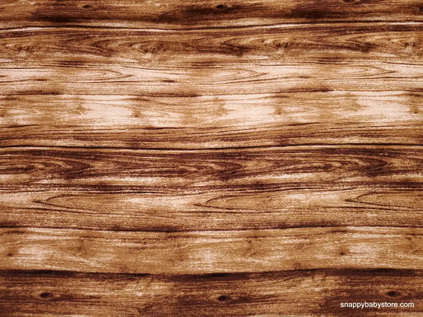 Wooden Slab Flannel Fabric Remnant - 100% Cotton - Choose Size - Soft Craft & Quilting Fabric