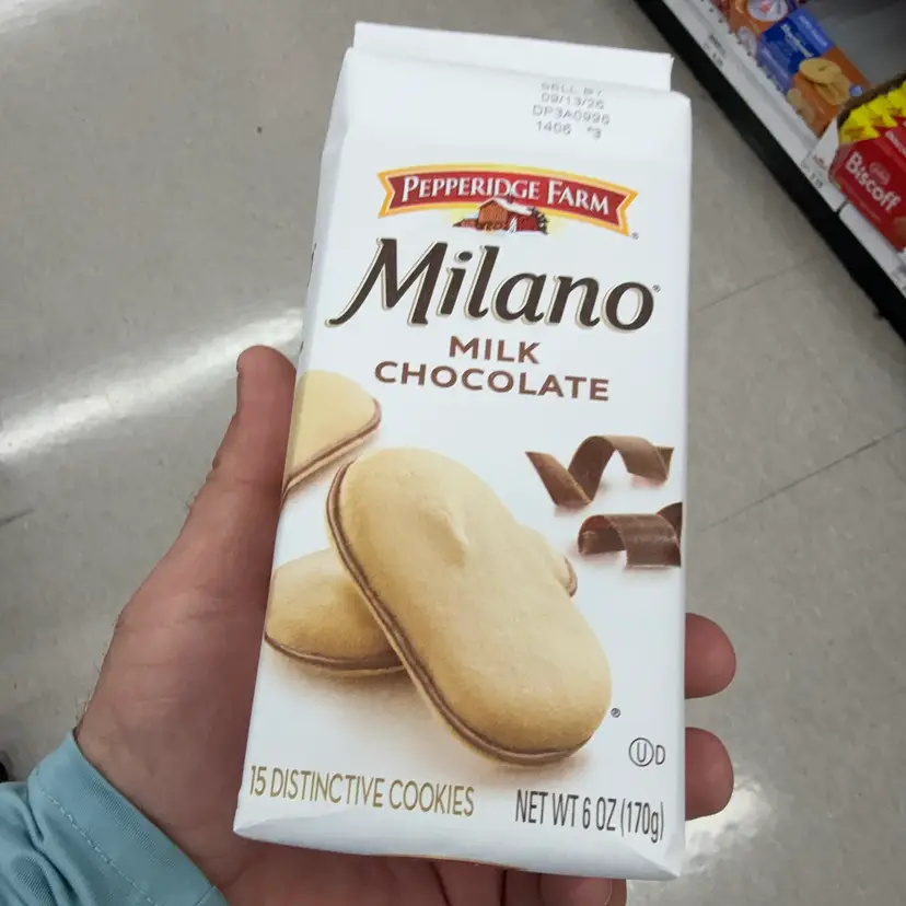 Pepperidge Farm Milano Milk Chocolate 6 Ounce Cookies