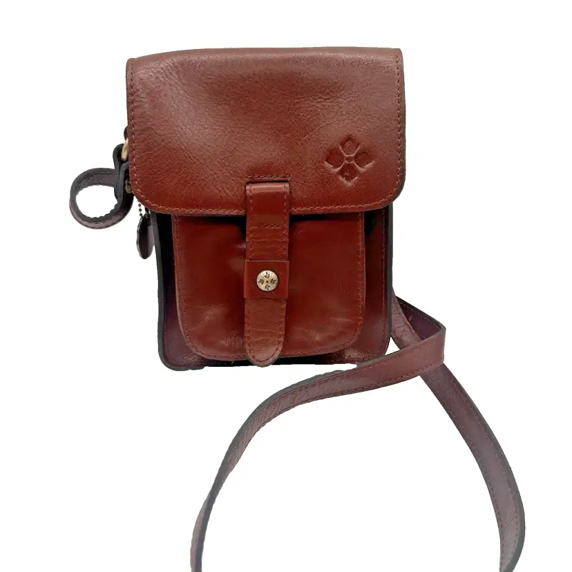 Patricia Nash Lari Crossbody Bag British Tan Vintage Veg Tan Leather P170333