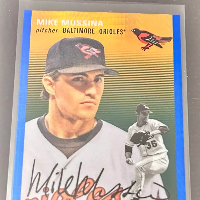 2023 Topps Chrome Platinum Anniversary - Mike Mussina #497 Blue Prism Refractor
