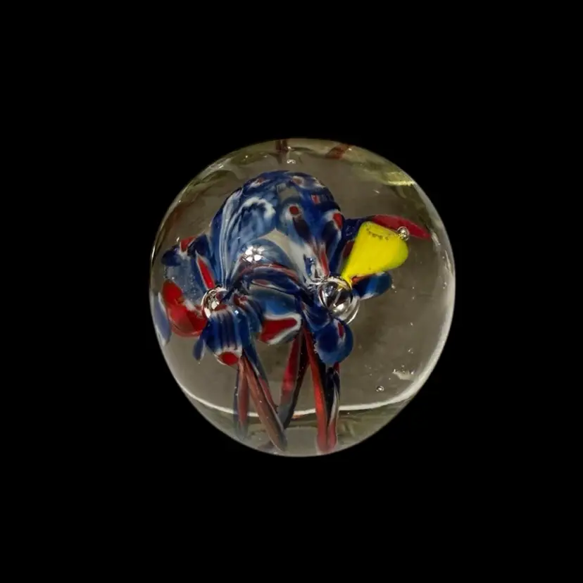 A vintage glass paperweight