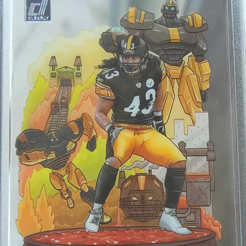 2021 Panini Clearly Donruss  Downtown Troy Polamalu Pittsburgh Steelers