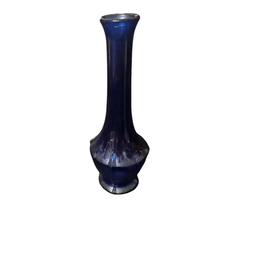 013 Mold Blown Cobalt Blue Vase