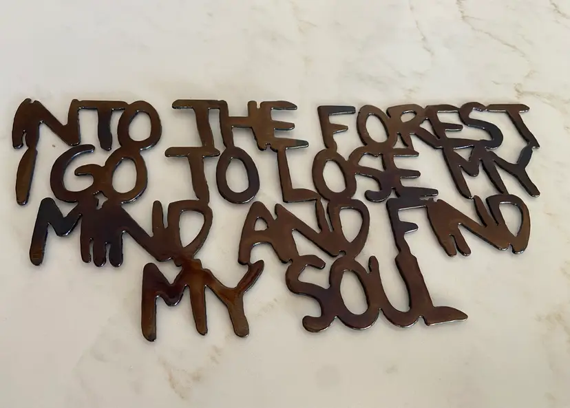 Metal Wall Art - "Into The Forest I Go…." by Mountain Metal Arts, 12" x 5.25"
