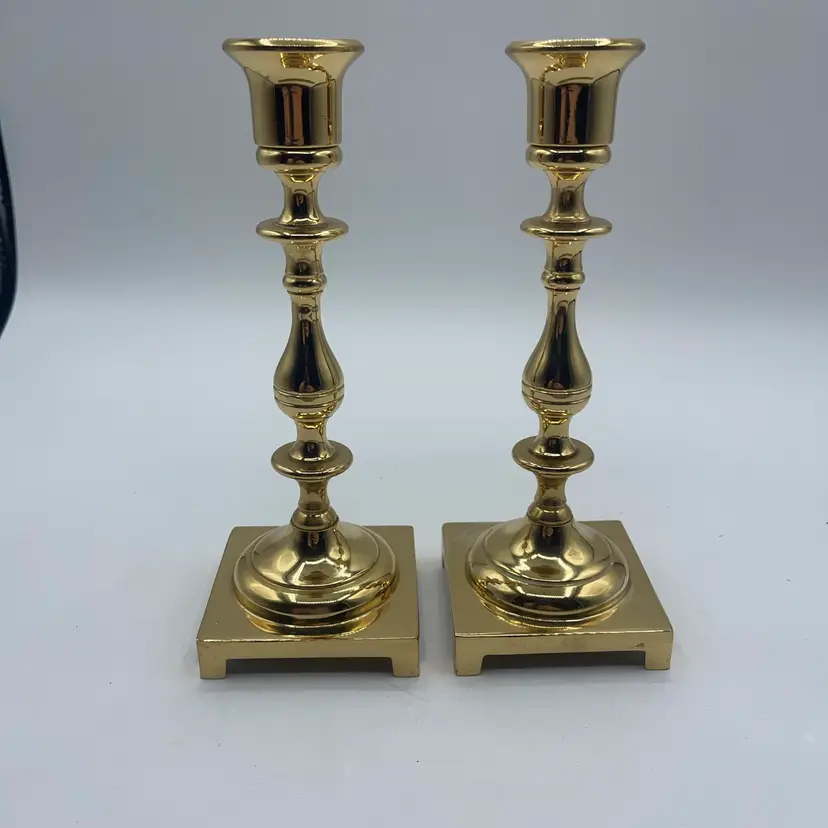 Brass Candle Six Set Of 27.5 Inches Tall