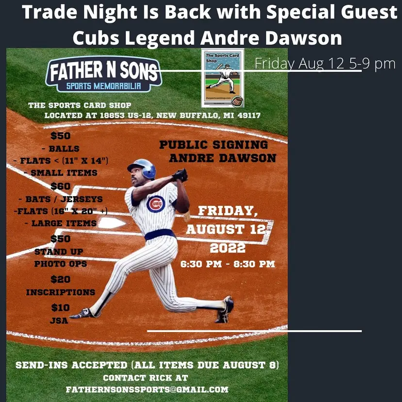 Past event flyer — The Sports Card Shop