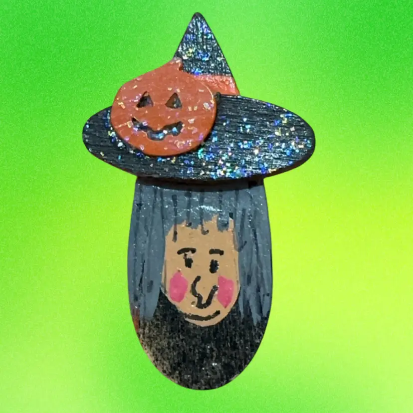 1997 1.5” Handmade Witch Brooch