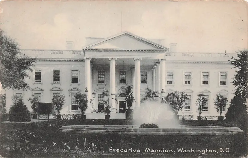 Antique Executive Mansion White House Washington DC Postcard