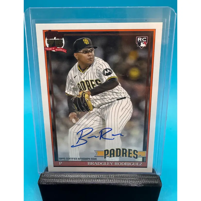 Bradgley Rodriguez Topps 1991 Edition Auto RC San Diego Padres