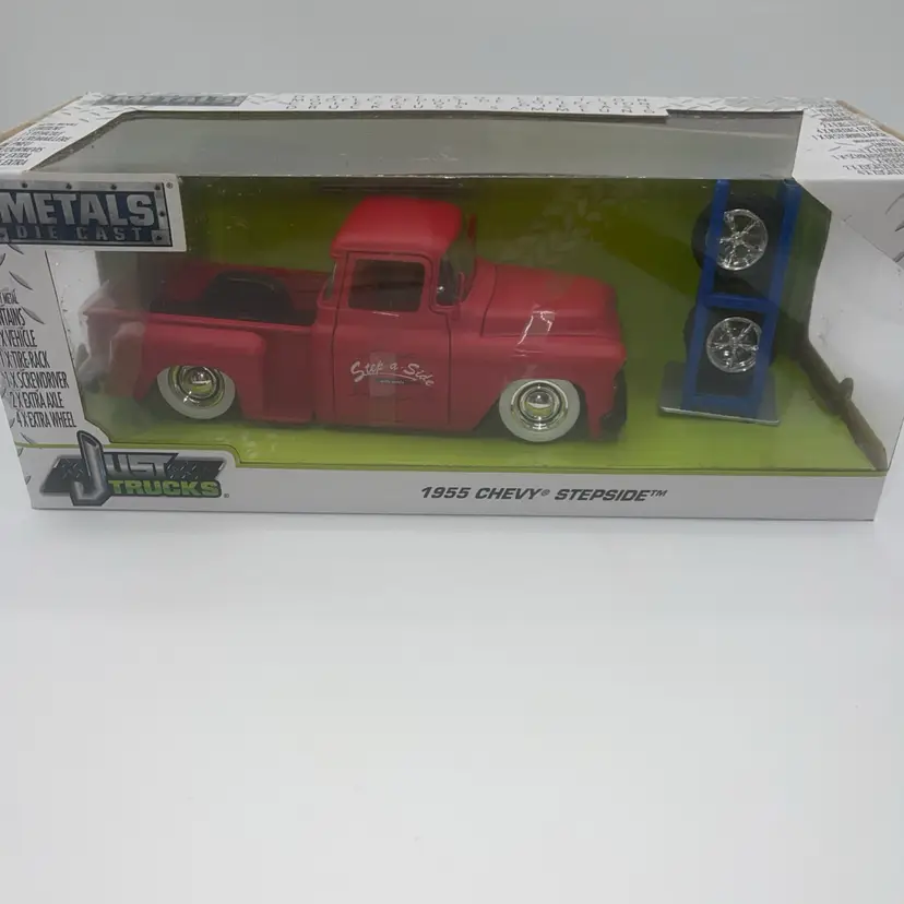 JADA JUST TRUCKS 1955 CHEVY STEPSIDE TRUCK 4 X EXTRA WHEEL ***BRAND NEW*** 1:24