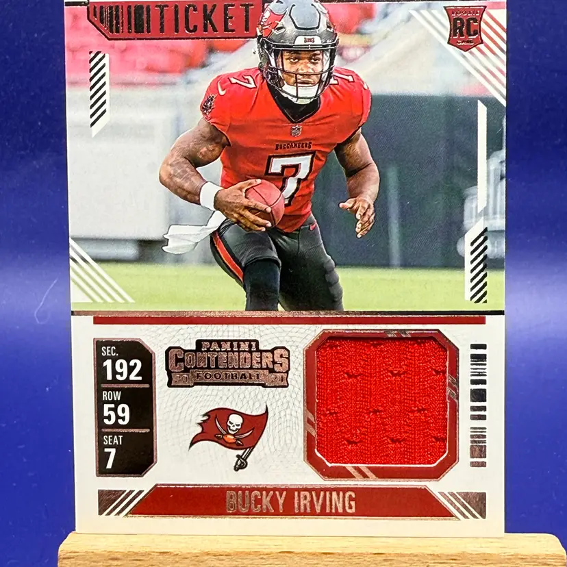 2024 Contenders Bucky Irving Rookie Ticket Relic RC RTS-BIG A84