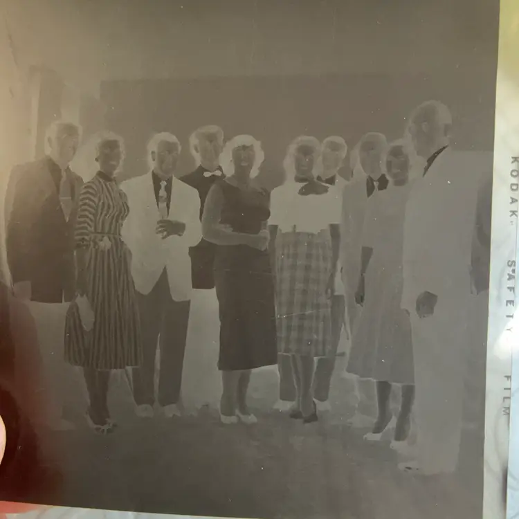 Vintage Large Format Negative (pack of 10) People Over 2” Squares
