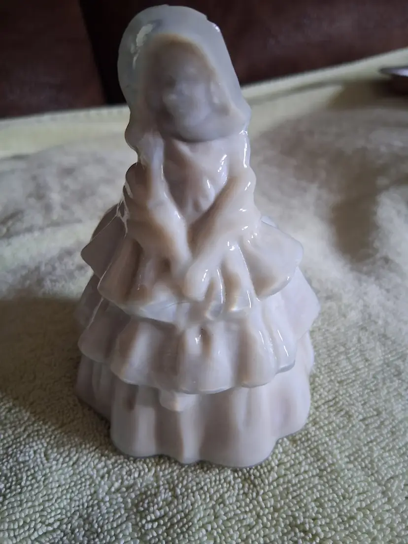 Vintage Boyd's Glass Louisa Glass Southern Belle Figurine in Heather Grey