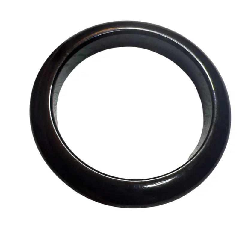 Black Bakelite Bangle Bracelet 2.5” Inside Diameter