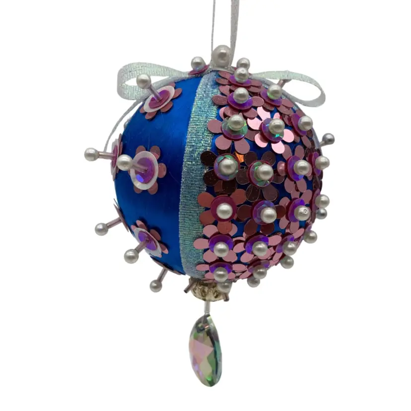 Handmade Sequin & Bead Ornament By Me Sequin & Bead Ornament