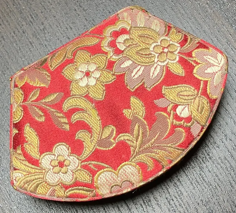 Chinese-style Red Floral Fabric Trinket Box