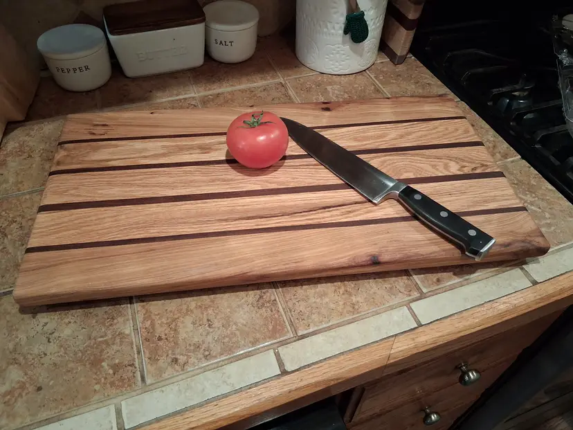Handcrafted Maple and Walnut Cutting Board
