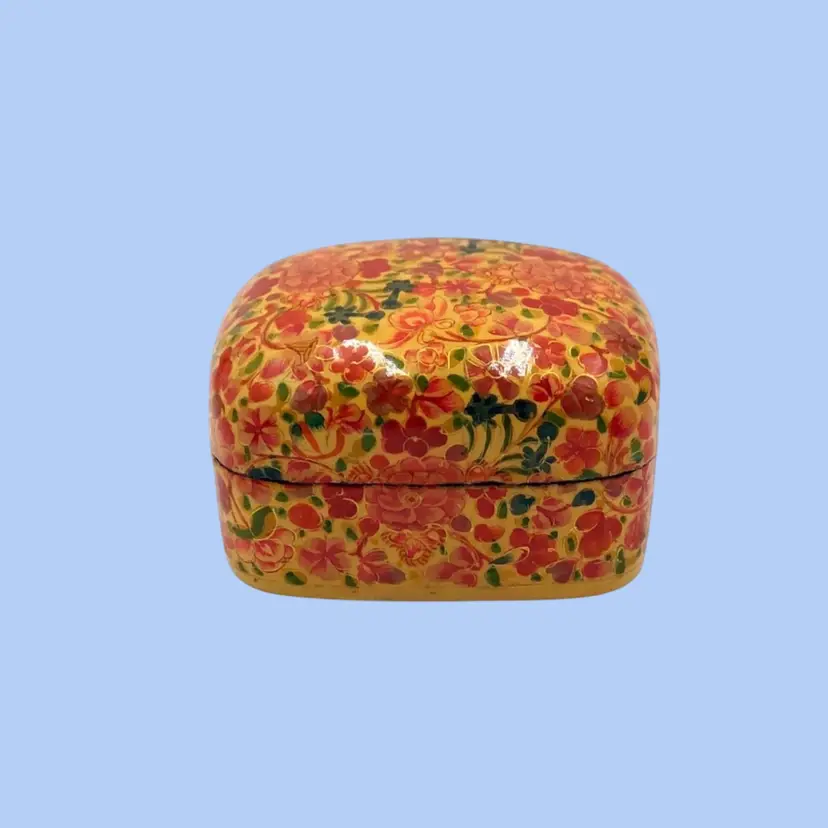 #315- Trinket Box Lacquered Paper Mache’