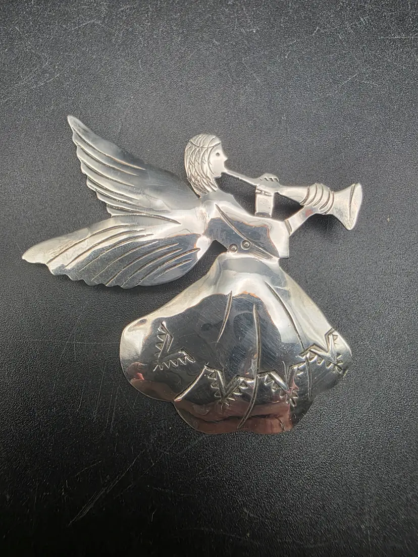 925 Silver Angel Brooch