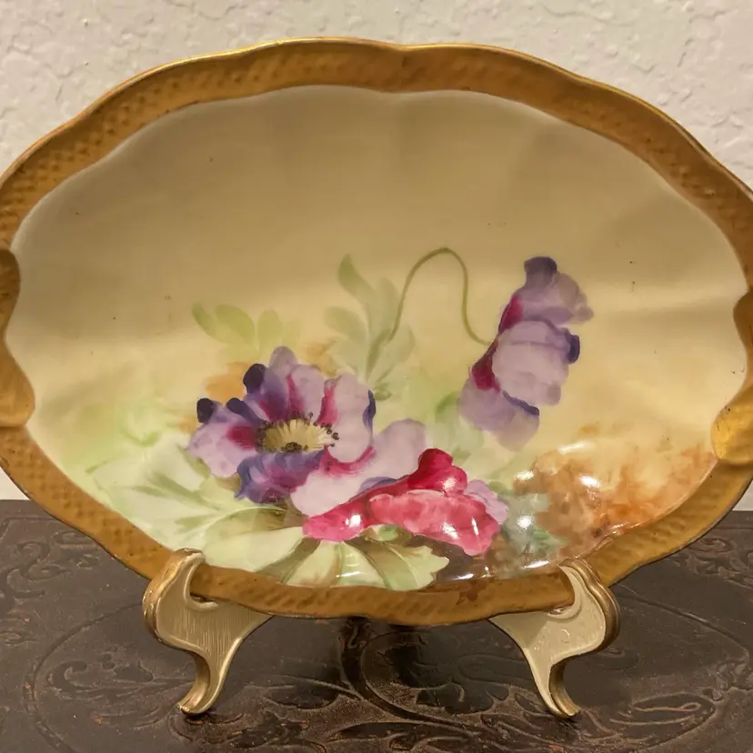 🍁Italian Oblong Hand-painted Dish By Richard Ginori