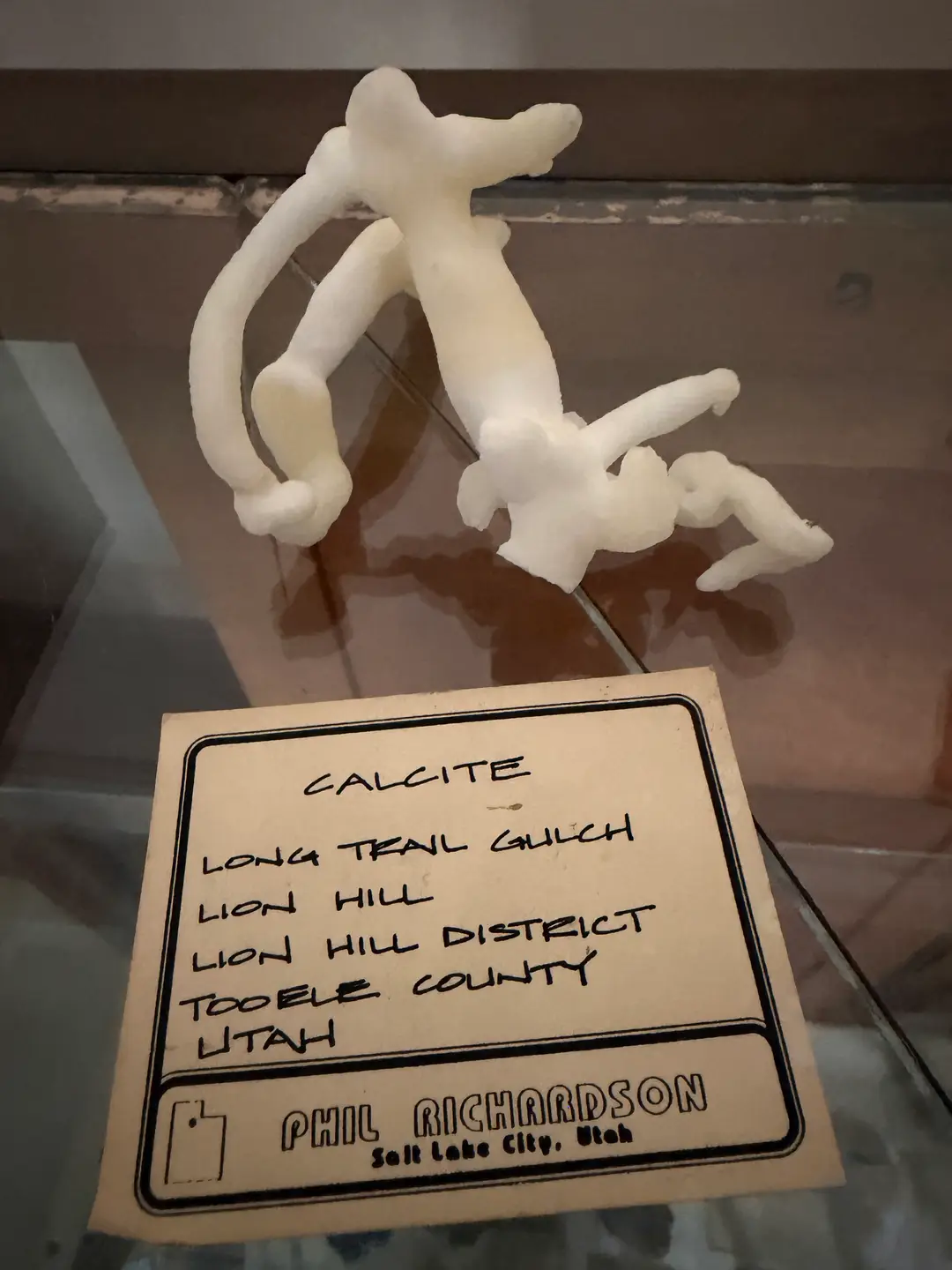 Stalactite specimen from Henry Schmidt's collection