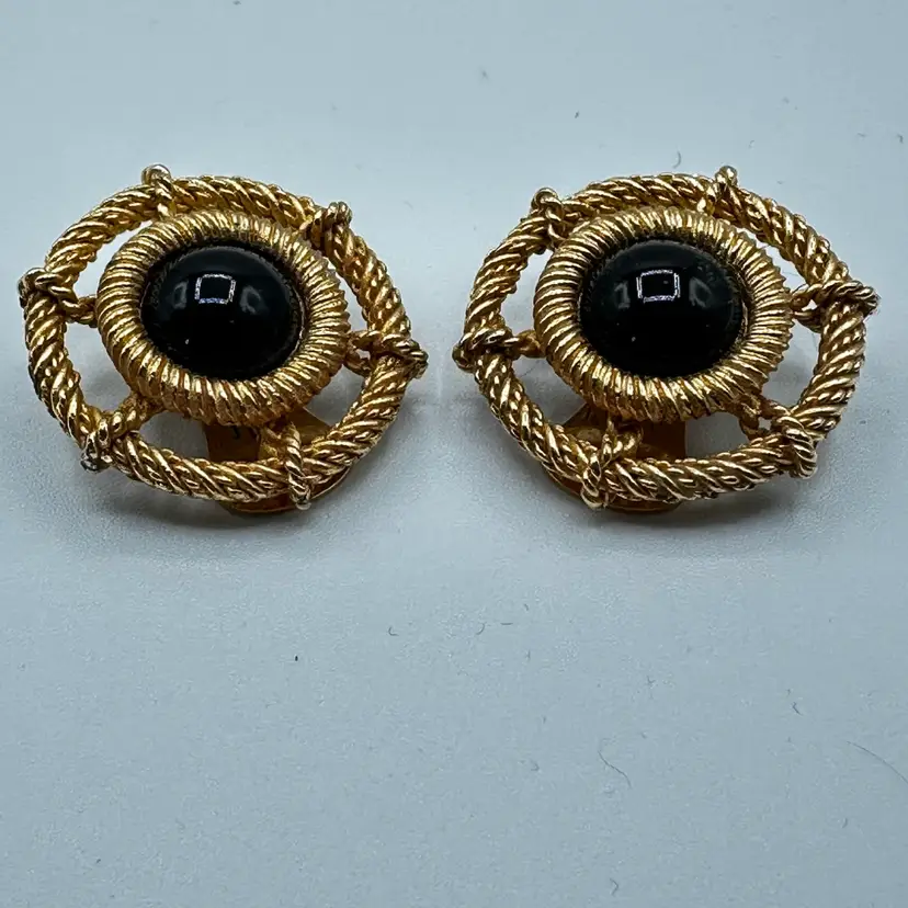 Christian Dior Gold Tone Earrings